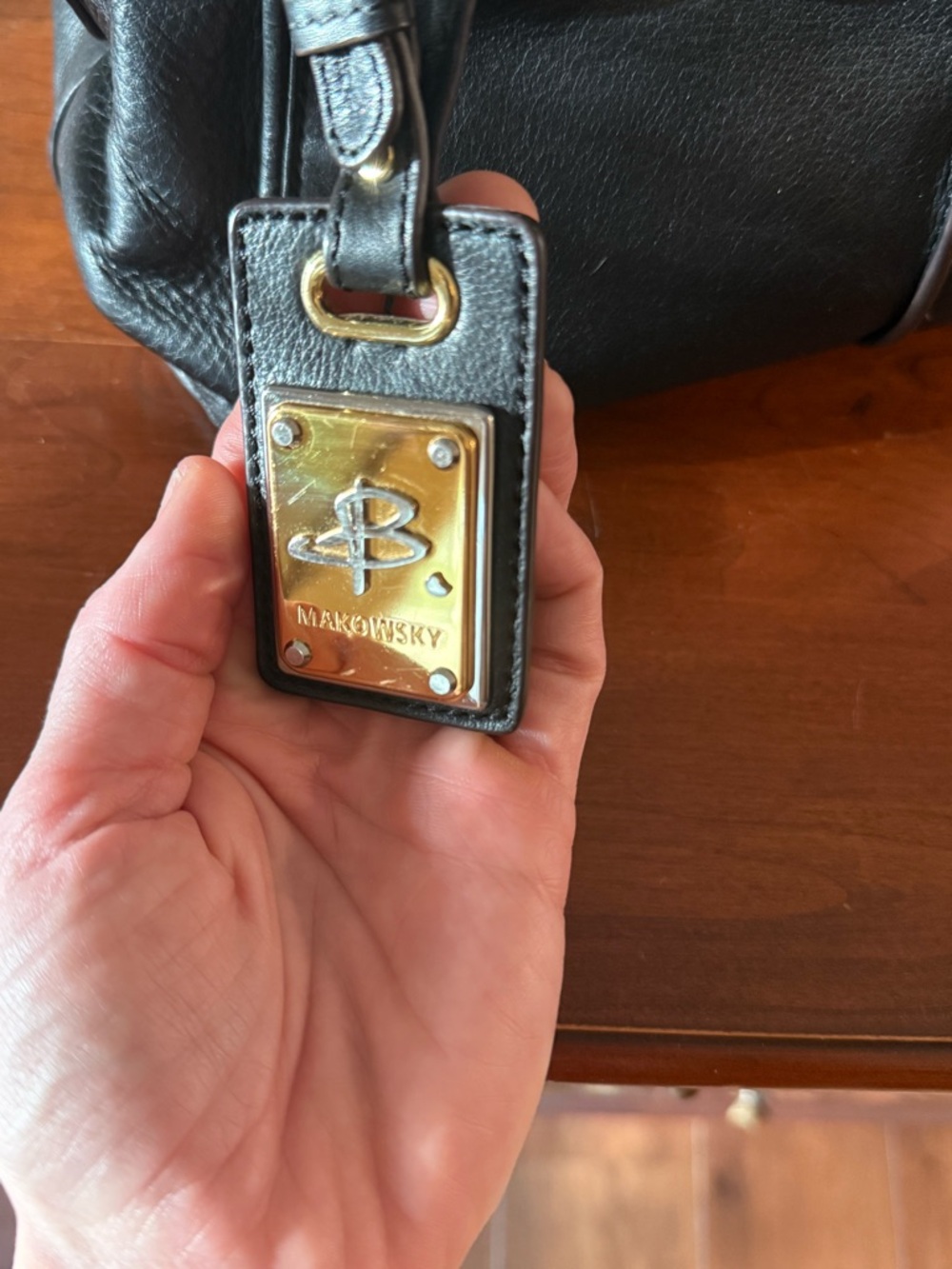 🖤 B. Makowsky Butter Soft Black Leather Bowling / Doctor’s Bag 🖤 - Picture 6 of 14